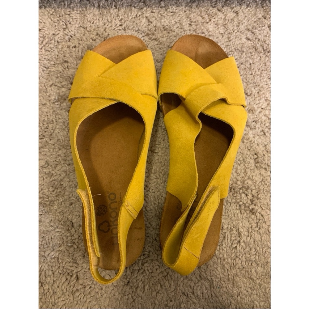 Mustard yellow sandals